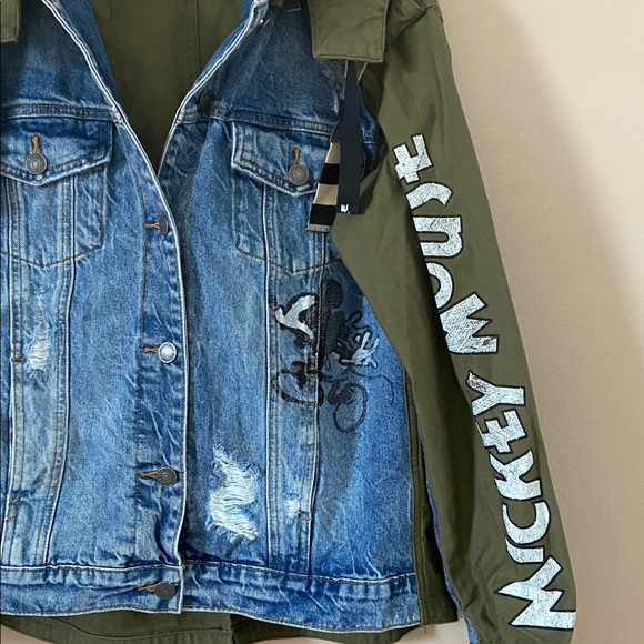 Desigual -Mickey Mouse Denim Parka Hybrid Jacket - Picture 8 of 14